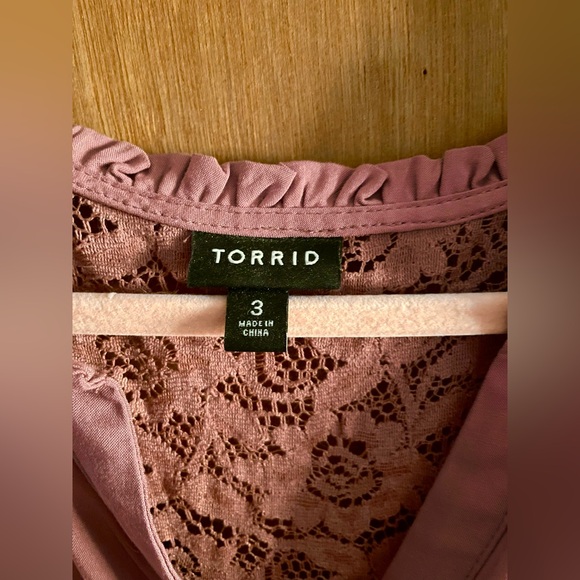 Torrid Dusty Rose Long Sleeve Dress - Picture 5 of 6